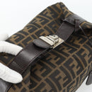 FENDI Zucca Canvas Vanity Handtasche Schwarz Braun Auth 181755-6