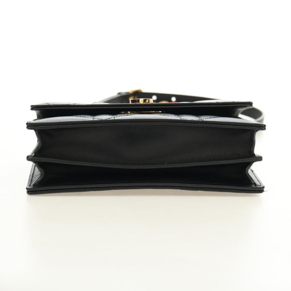 Christian Dior Cannage Caro Miss Dior Chain Bag Lamb Skin 2way Auth 181756SAM