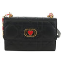 Christian Dior Cannage Caro Miss Dior Chain Bag Lamb Skin 2way Auth 181756SAM-2