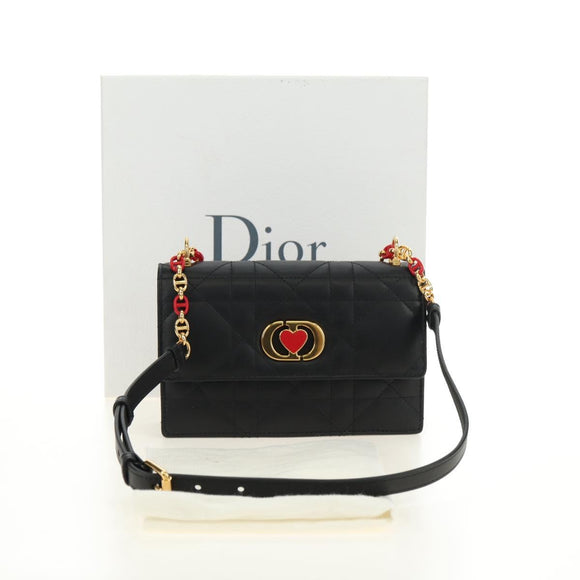 Christian Dior Cannage Caro Miss Dior Chain Bag Lamb Skin 2way Auth 181756SAM