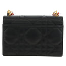 Christian Dior Cannage Caro Miss Dior Chain Bag Lamb Skin 2way Auth 181756SAM-3
