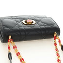 Christian Dior Cannage Caro Miss Dior Chain Bag Lamb Skin 2way Auth 181756SAM-6