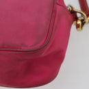 PRADA Shoulder Bag Nylon Pink Gold Auth 181758-16