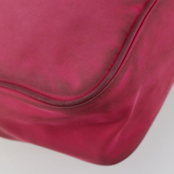 PRADA Shoulder Bag Nylon Pink Gold Auth 181758