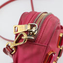 PRADA Shoulder Bag Nylon Pink Gold Auth 181758-9