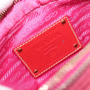 PRADA Shoulder Bag Nylon Pink Gold Auth 181758-19