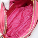 PRADA Shoulder Bag Nylon Pink Gold Auth 181758-10