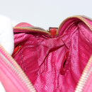 PRADA Shoulder Bag Nylon Pink Gold Auth 181758-21