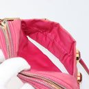 PRADA Shoulder Bag Nylon Pink Gold Auth 181758-11