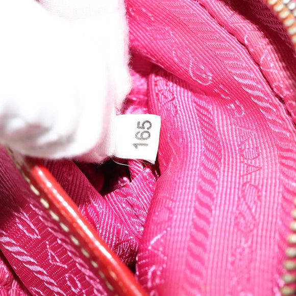 PRADA Shoulder Bag Nylon Pink Gold Auth 181758