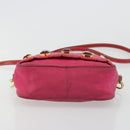 PRADA Shoulder Bag Nylon Pink Gold Auth 181758-5