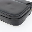 CELINE Shoulder Bag Leather Black Gold Auth 181762-15