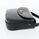 CELINE Shoulder Bag Leather Black Gold Auth 181762-4