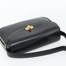 CELINE Shoulder Bag Leather Black Gold Auth 181762-6