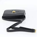 CELINE Shoulder Bag Leather Black Gold Auth 181762-7