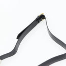 CELINE Shoulder Bag Leather Black Gold Auth 181762-8