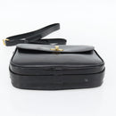CELINE Shoulder Bag Leather Black Gold Auth 181762-5