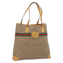 GUCCI Micro GG Supreme Web Sherry Line Bag PVC Beige 002 983 0174 Auth 181764-1