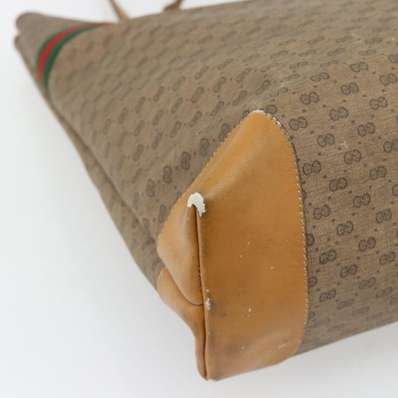 GUCCI Micro GG Supreme Web Sherry Line Bag PVC Beige 002 983 0174 Auth 181764