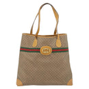 GUCCI Micro GG Supreme Web Sherry Line Bag PVC Beige 002 983 0174 Auth 181764-2