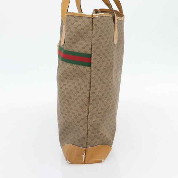 GUCCI Micro GG Supreme Web Sherry Line Bag PVC Beige 002 983 0174 Auth 181764