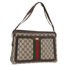 GUCCI GG Supreme Web Sherry Line Shoulder Bag PVC Beige Gold 010 378 Auth 181765-1