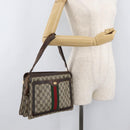 GUCCI GG Supreme Web Sherry Line Shoulder Bag PVC Beige Gold 010 378 Auth 181765-25