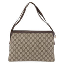GUCCI GG Supreme Web Sherry Line Shoulder Bag PVC Beige Gold 010 378 Auth 181765-2