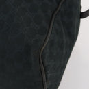 GUCCI GG Canvas Boston Bag Black Gold Auth 181766-8