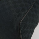 GUCCI GG Canvas Boston Bag Black Gold Auth 181766-16