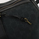 GUCCI GG Canvas Boston Bag Black Gold Auth 181766-9