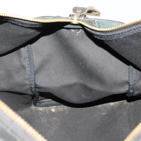 GUCCI GG Canvas Boston Bag Black Gold Auth 181766