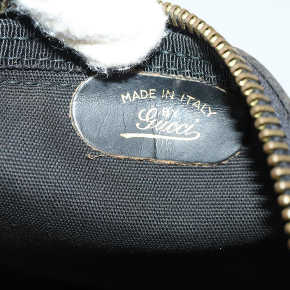 GUCCI GG Canvas Boston Bag Black Gold Auth 181766