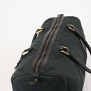 GUCCI GG Canvas Boston Bag Black Gold Auth 181766-6