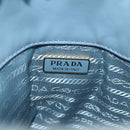 PRADA Petit Sac Noir Hand Bag fur Light Blue Gold Auth 181769SAM-18