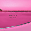 PRADA Clutch Bag Leather Pink Silver Auth 181770A-14