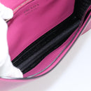 PRADA Clutch Bag Leather Pink Silver Auth 181770A-15