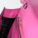 PRADA Clutch Bag Leather Pink Silver Auth 181770A-18