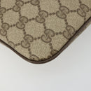 GUCCI GG Supreme Web Sherry Line Bag PVC Beige Gold 904 02 047 Auth 181772-15