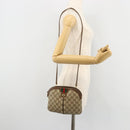 GUCCI GG Supreme Web Sherry Line Bag PVC Beige Gold 904 02 047 Auth 181772-22