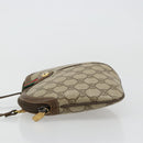 GUCCI GG Supreme Web Sherry Line Bag PVC Beige Gold 904 02 047 Auth 181772-4