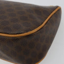 CELINE Macadam Canvas Accessoire-Tasche PVC Leder Braun Gold Auth 181773-16