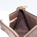 CELINE Macadam Canvas Accessoire-Tasche PVC Leder Braun Gold Auth 181773-20