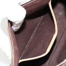 CELINE Macadam Canvas Accessoire-Tasche PVC Leder Braun Gold Auth 181773-22