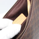 CELINE Macadam Canvas Accessoire-Tasche PVC Leder Braun Gold Auth 181773-10