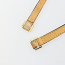 CELINE Macadam Canvas Accessoire-Tasche PVC Leder Braun Gold Auth 181773-12