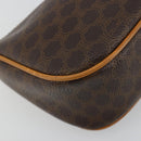 CELINE Macadam Canvas Accessoire-Tasche PVC Leder Braun Gold Auth 181773-15