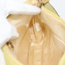 PRADA Schoudertas met Ketting Nylon Geel Goud Auth 181775A-21