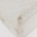 CHANEL Matelasse Chain Shoulder Bag Lamb Skin White Gold CC Auth 181776V-8