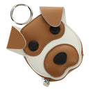 Christian Dior Bobby Portemonnee Tas Leer Beige Zilver Auth 181779SM-1